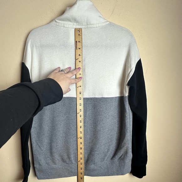 PINK Everyday Lounge Half Zip Pullover Black Gray White Womens XS - Picture 8 of 11